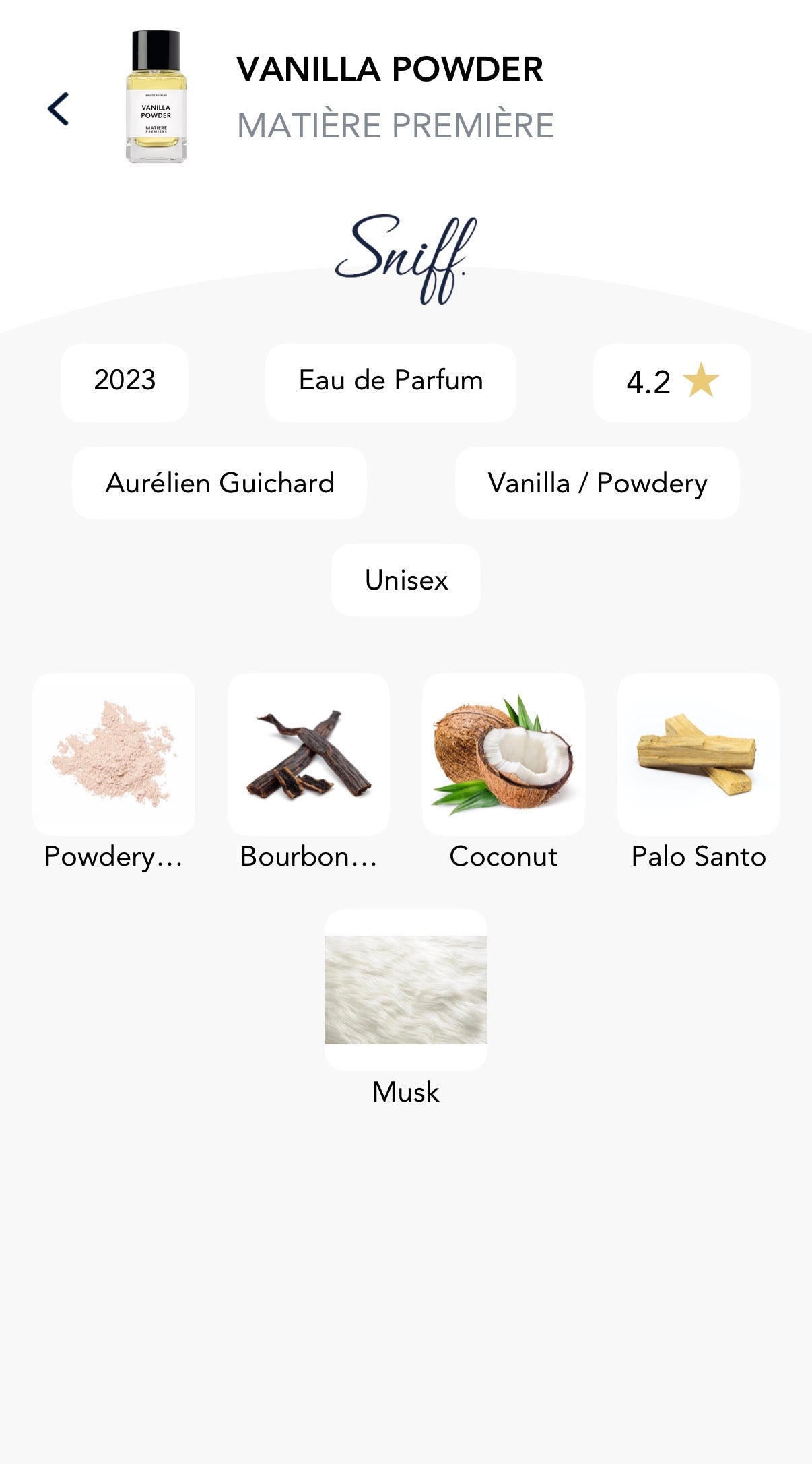 Vanilla Powder inspired by Matiere Premiere 50ml